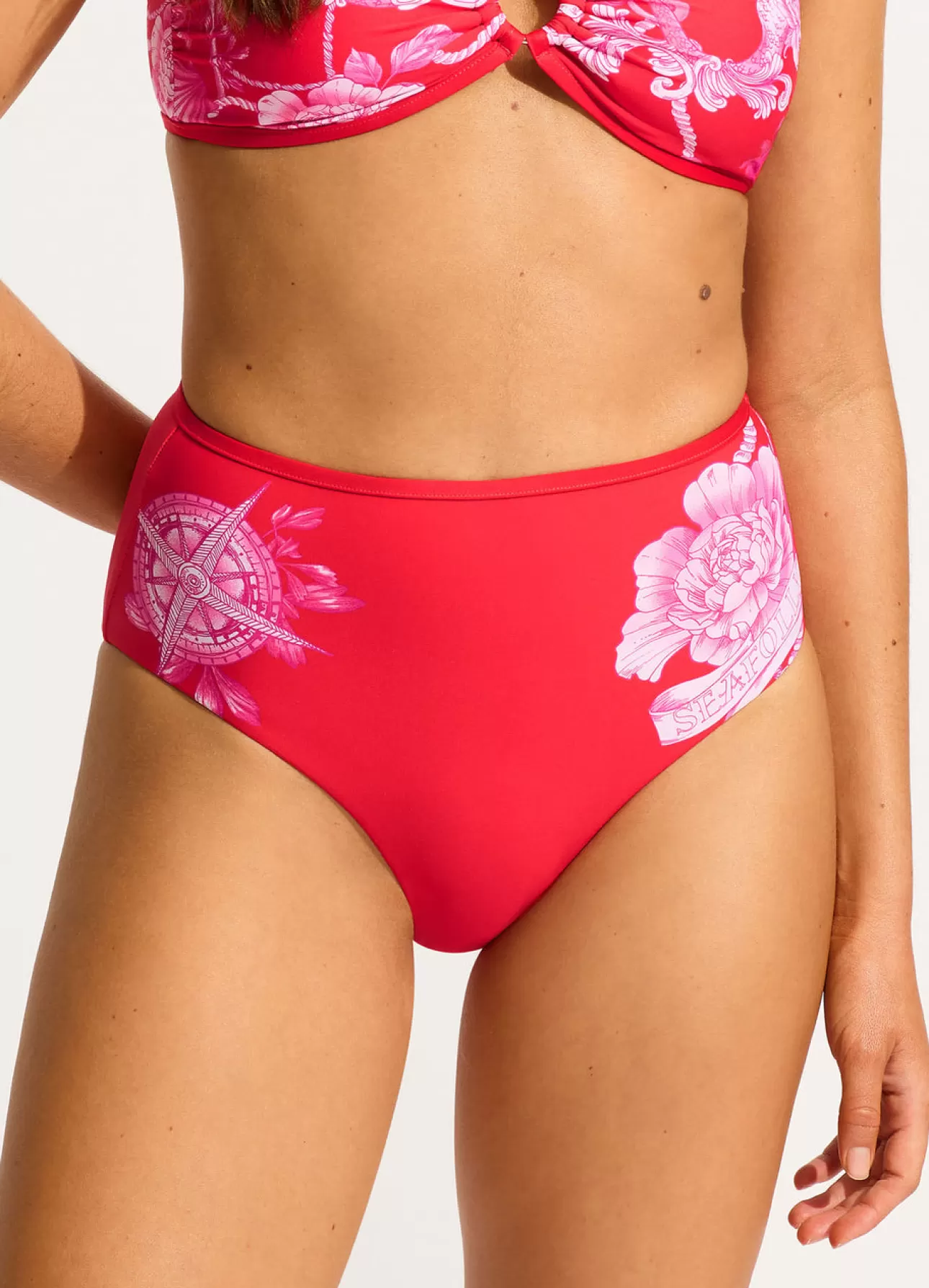 Seafolly Ahoy High Waisted Bikini Bottom -