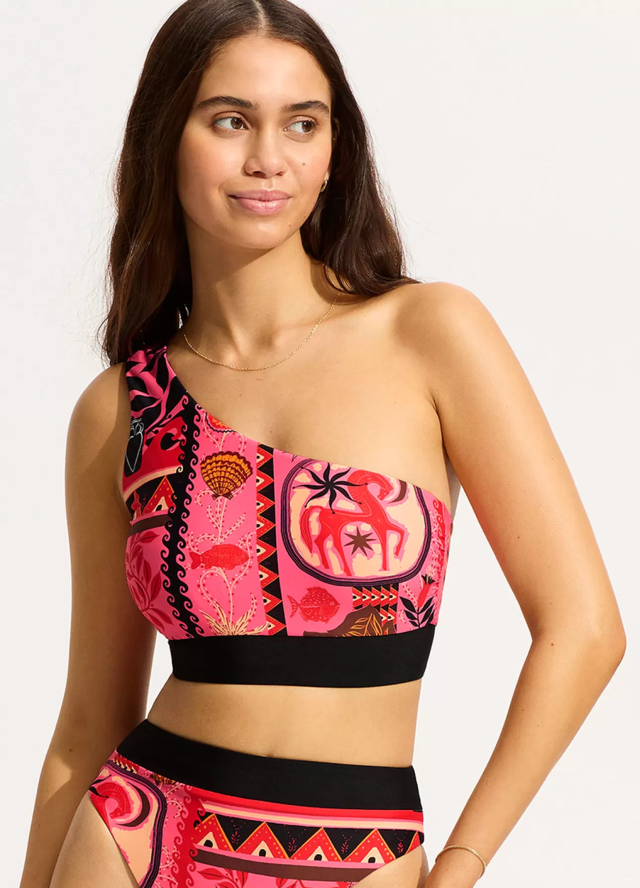 Seafolly Atlantis One Shoulder Top Bikini Top -