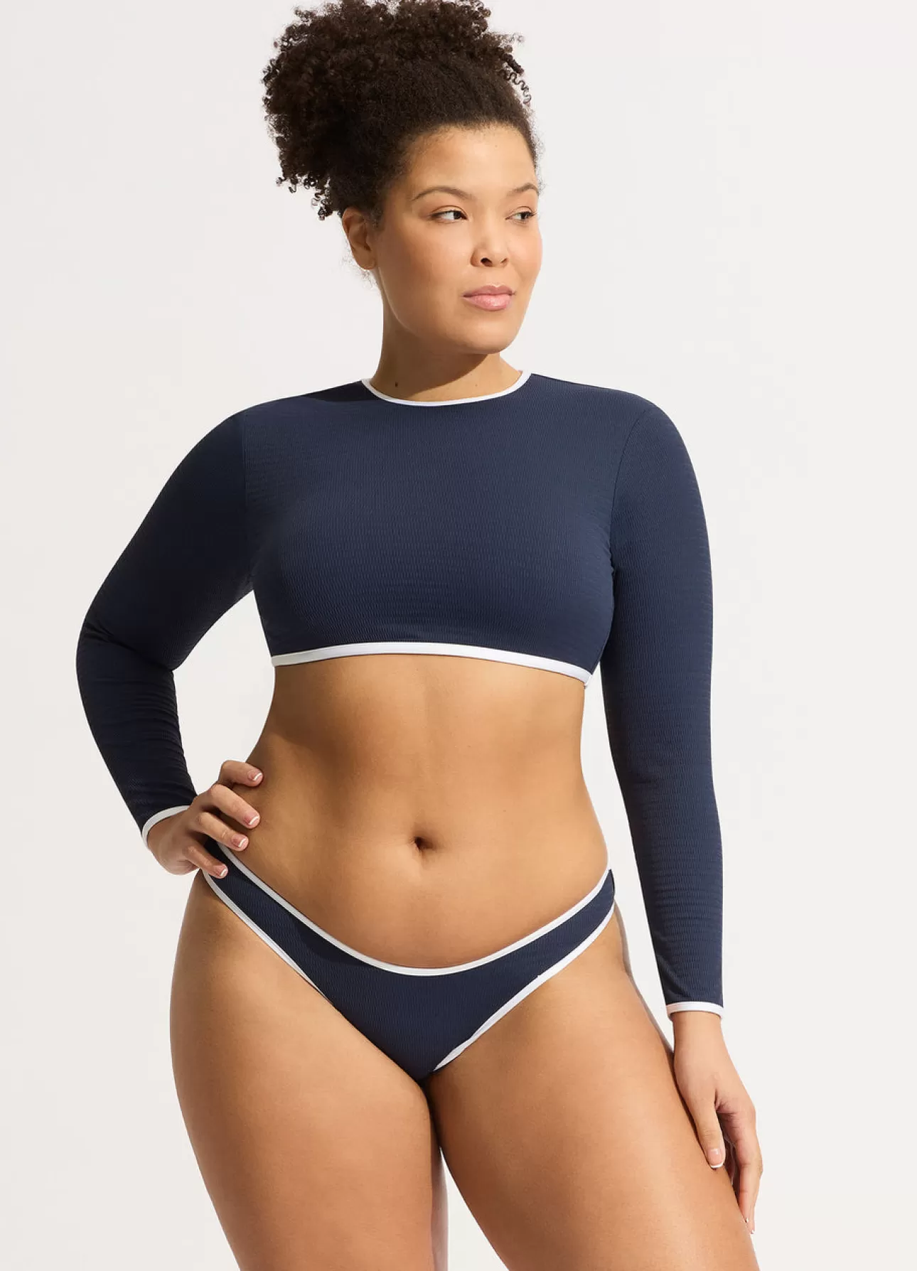 Seafolly Beach Bound Cropped Long Sleeve Rashie -