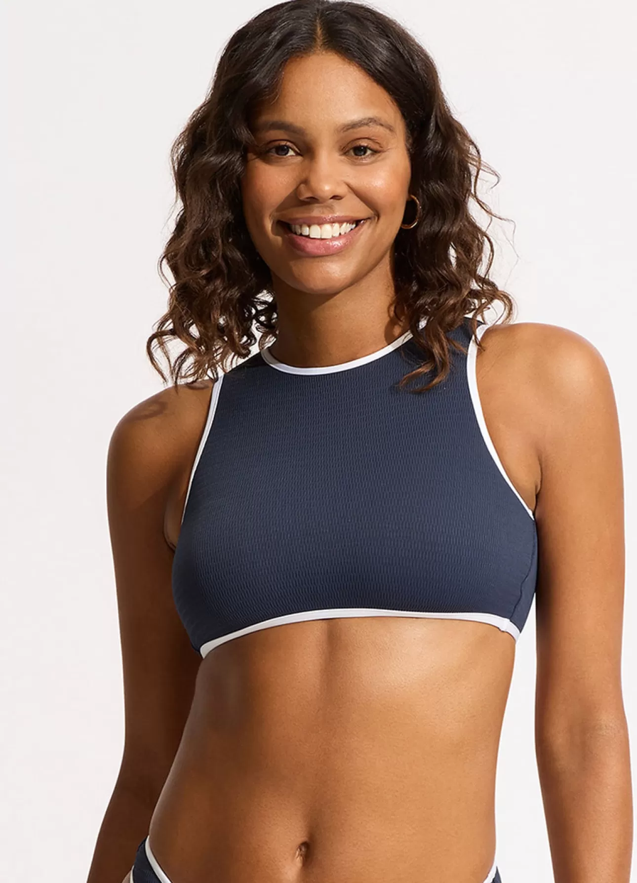 Seafolly Beach Bound Cropped Tank Bikini Top -