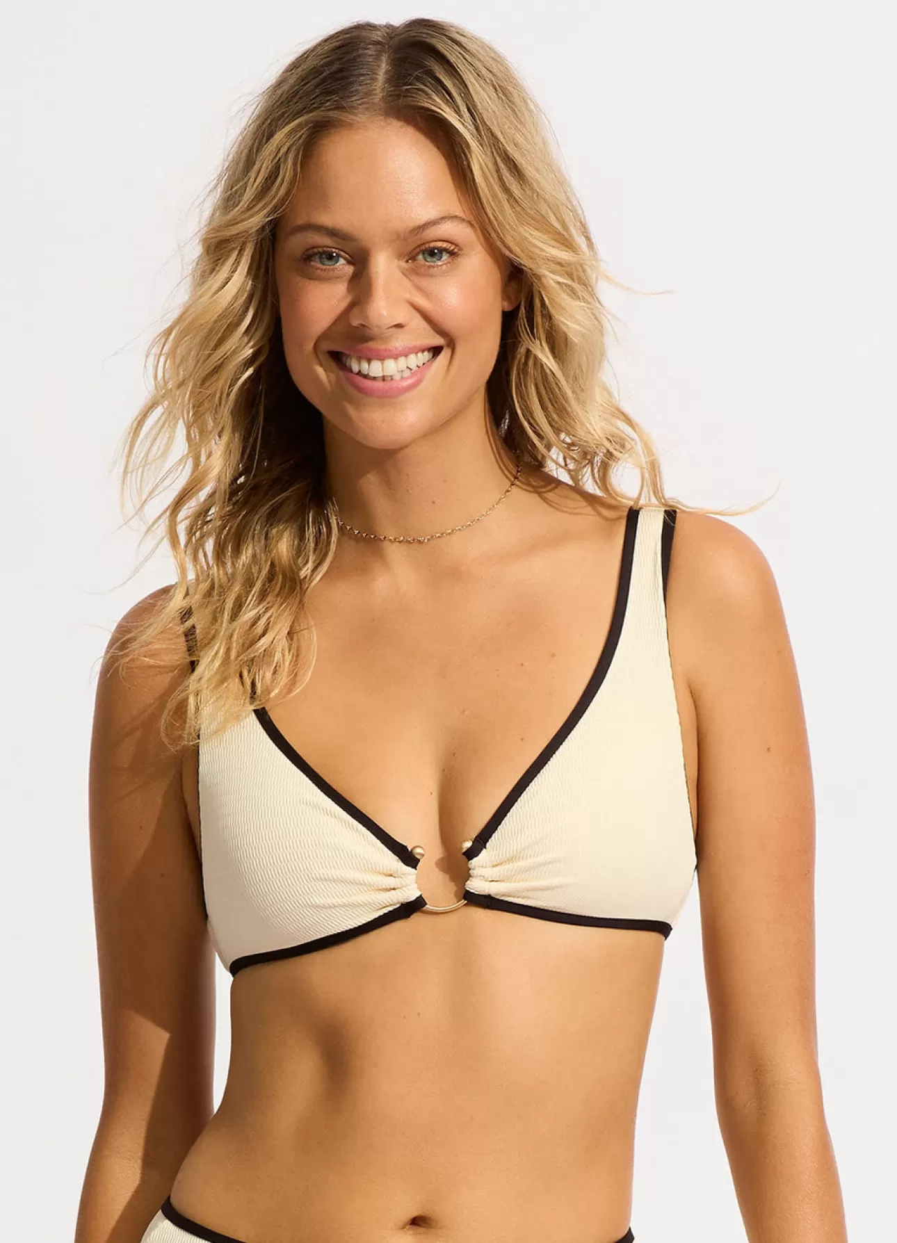 Seafolly Beach Bound Ring Front Tank Bikini Top -