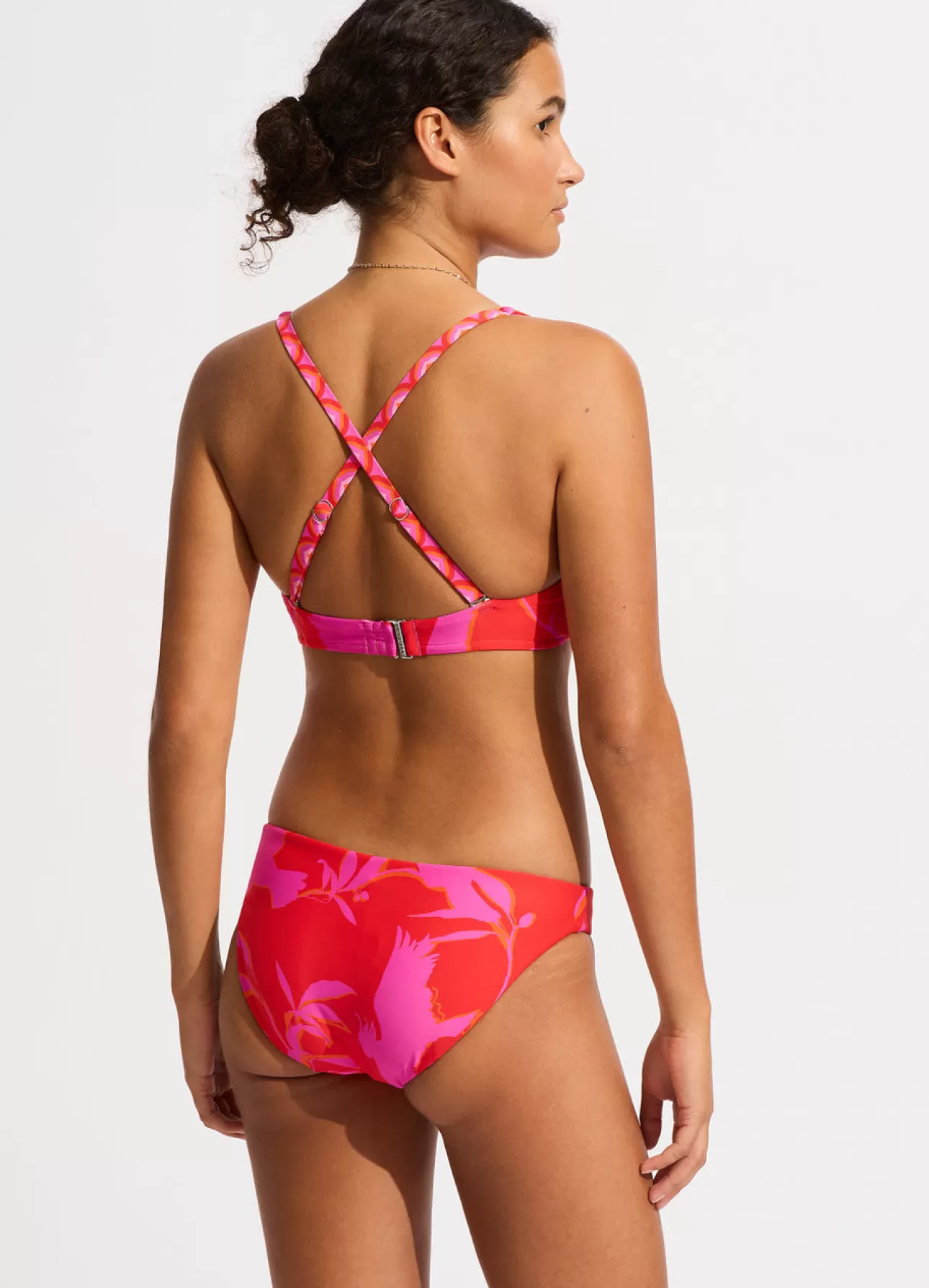 Seafolly Birds Of Paradise DD Sweetheart Halter Bikini Top -