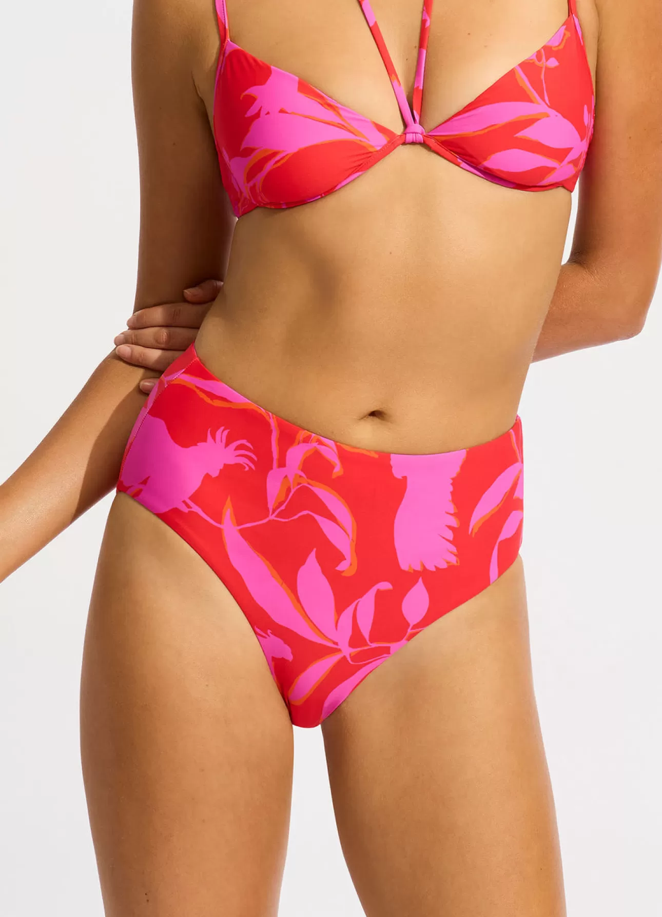 Seafolly Birds Of Paradise High Waisted Bikini Bottom -