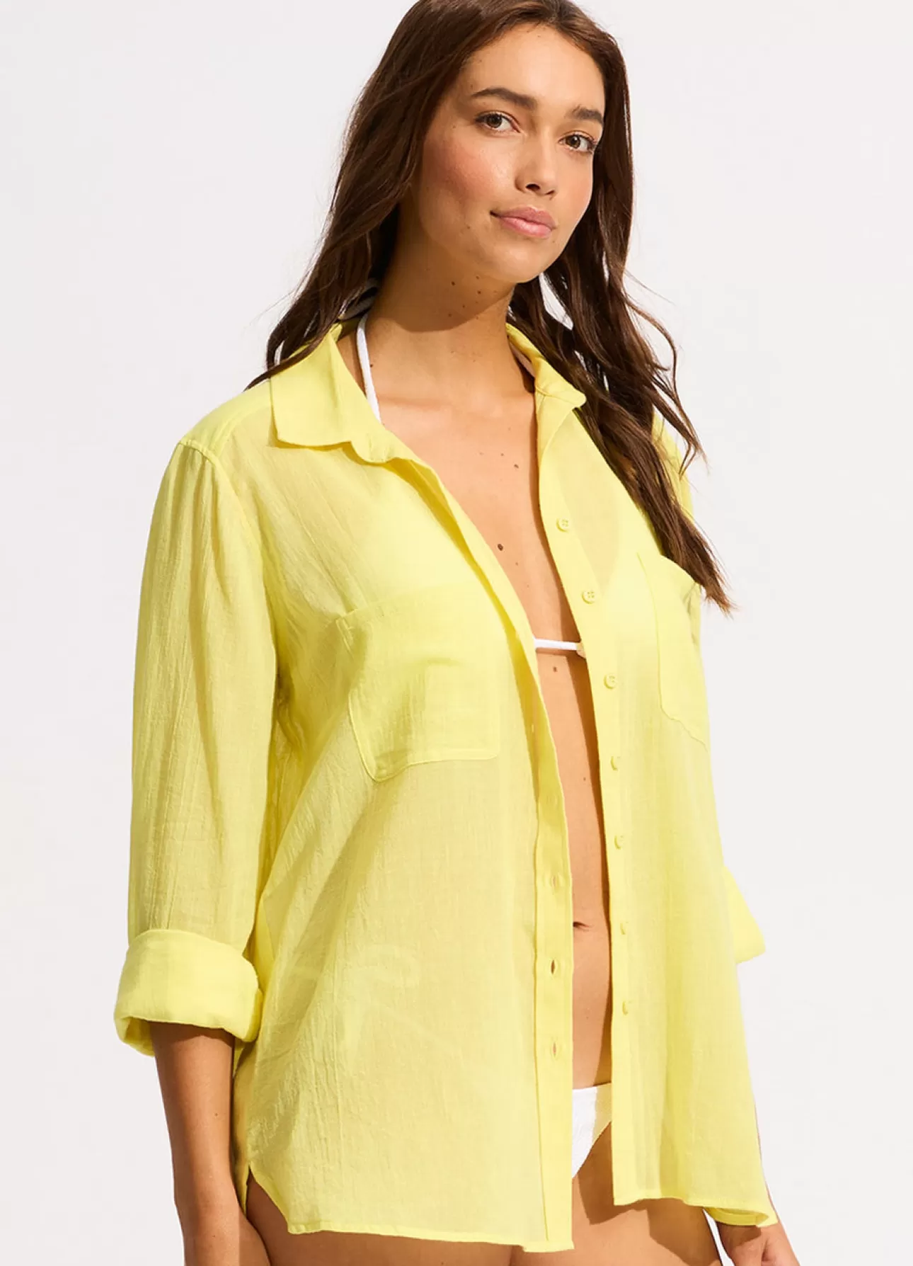 Seafolly Breeze Beach Shirt - Lime Light