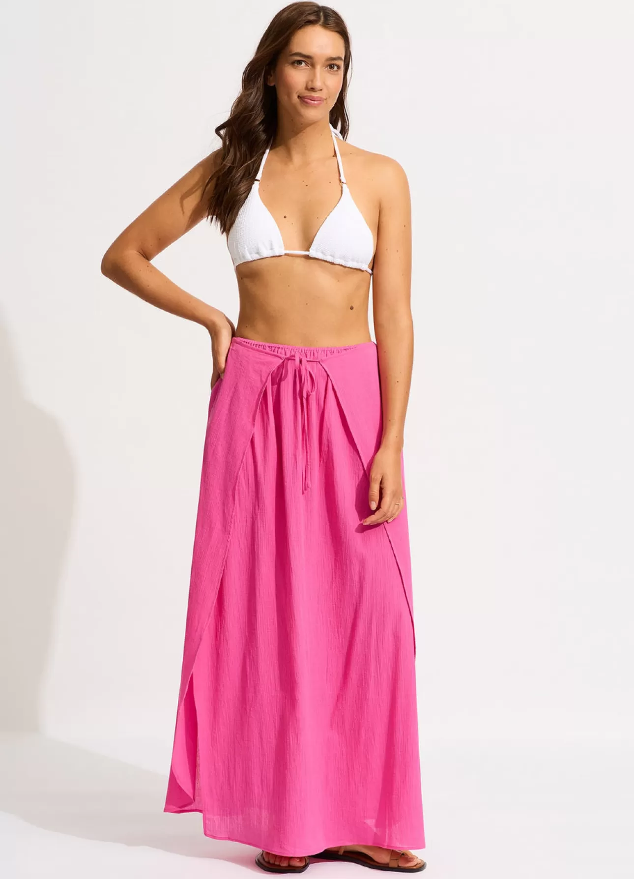 Seafolly Crinkle Wrap Maxi Skirt -