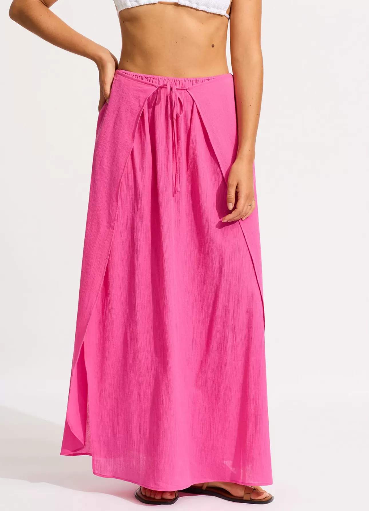 Seafolly Crinkle Wrap Maxi Skirt -