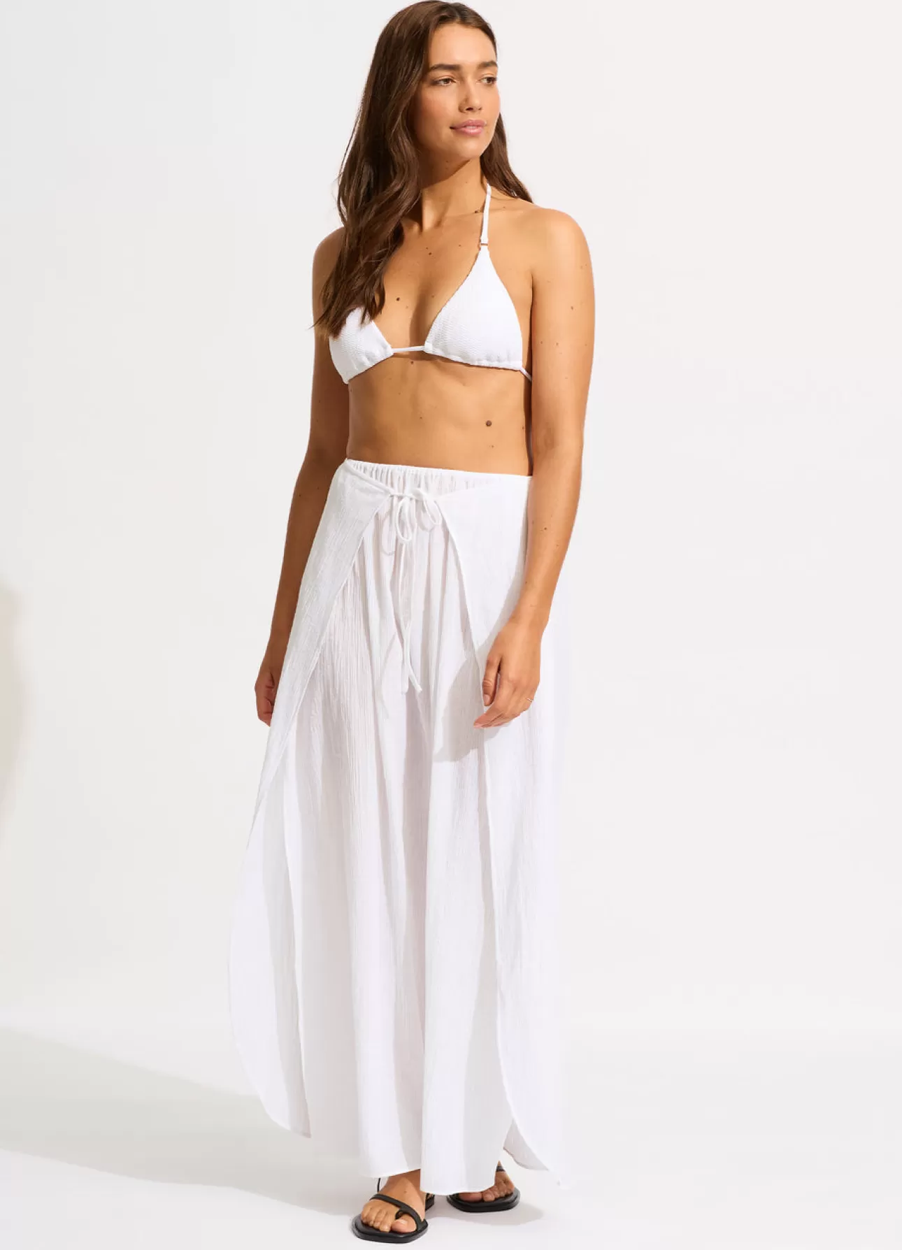 Seafolly Crinkle Wrap Maxi Skirt -