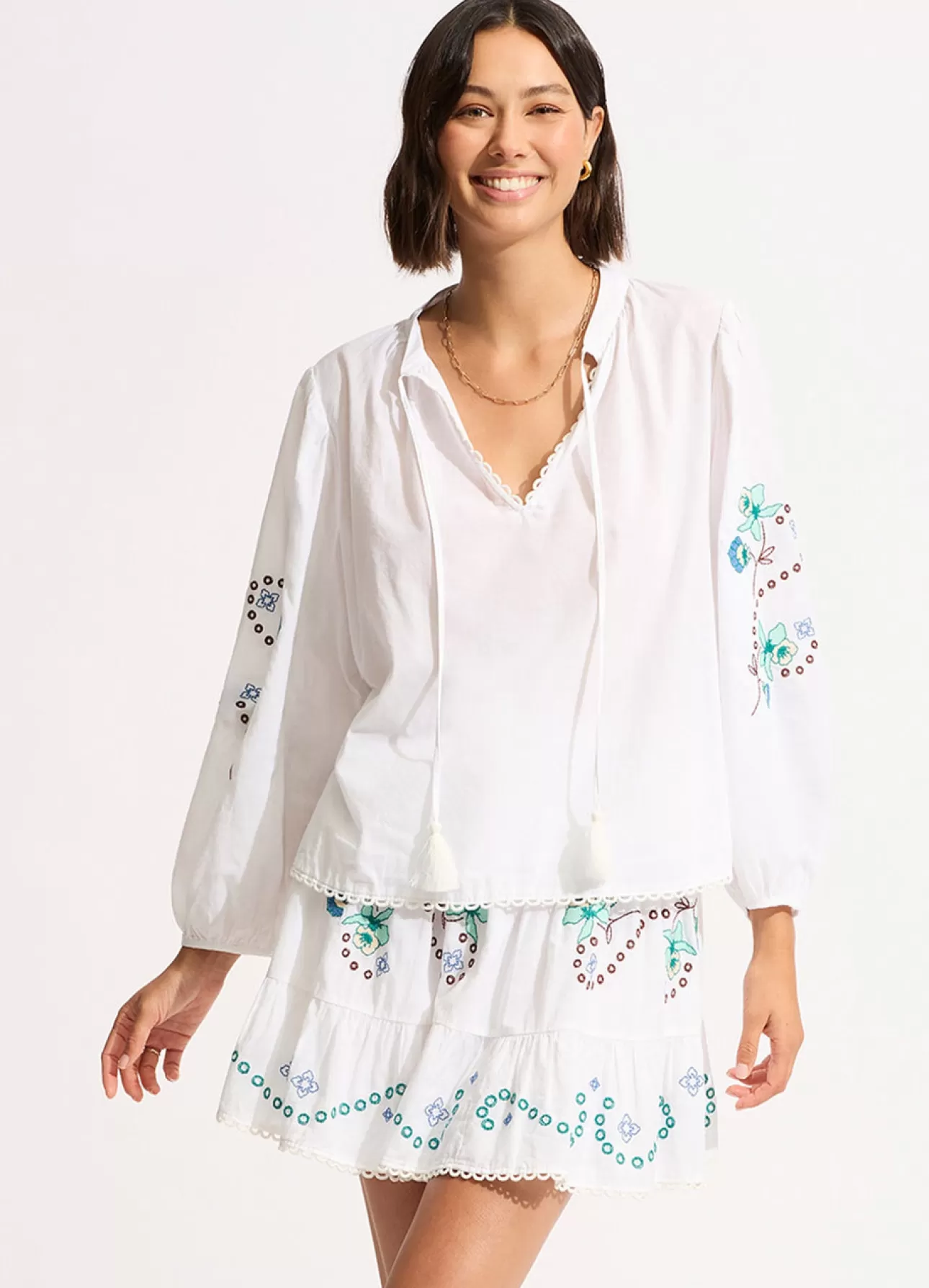 Seafolly Eden Embroidery Skirt -