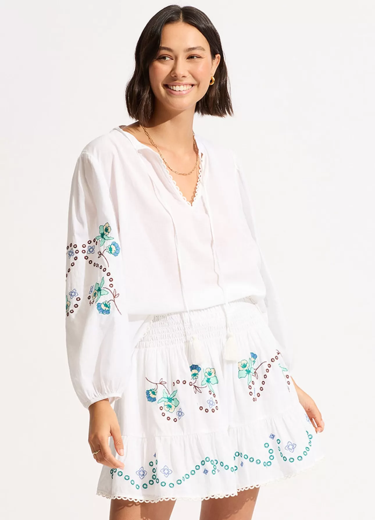 Seafolly Eden Embroidery Top -