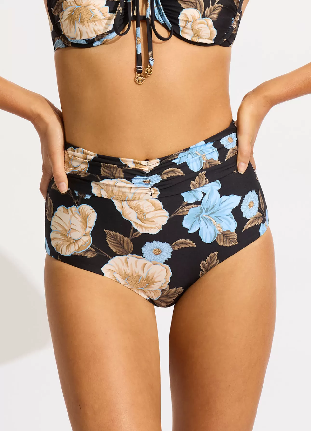 Seafolly Garden Party High Waisted Bikini Bottom -