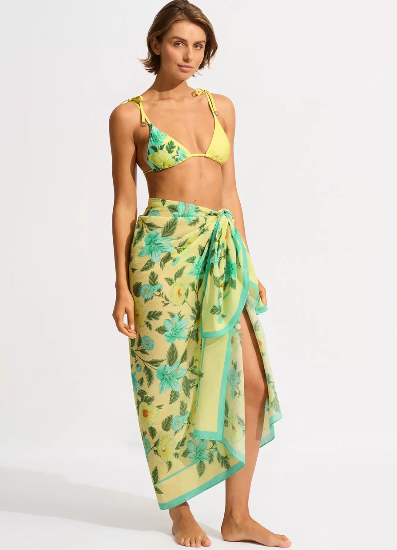 Seafolly Garden Party Sarong - Lime Light