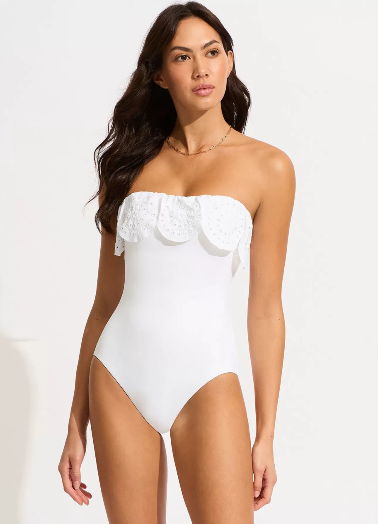 Seafolly Lulu Bandeau One Piece With Flounce -