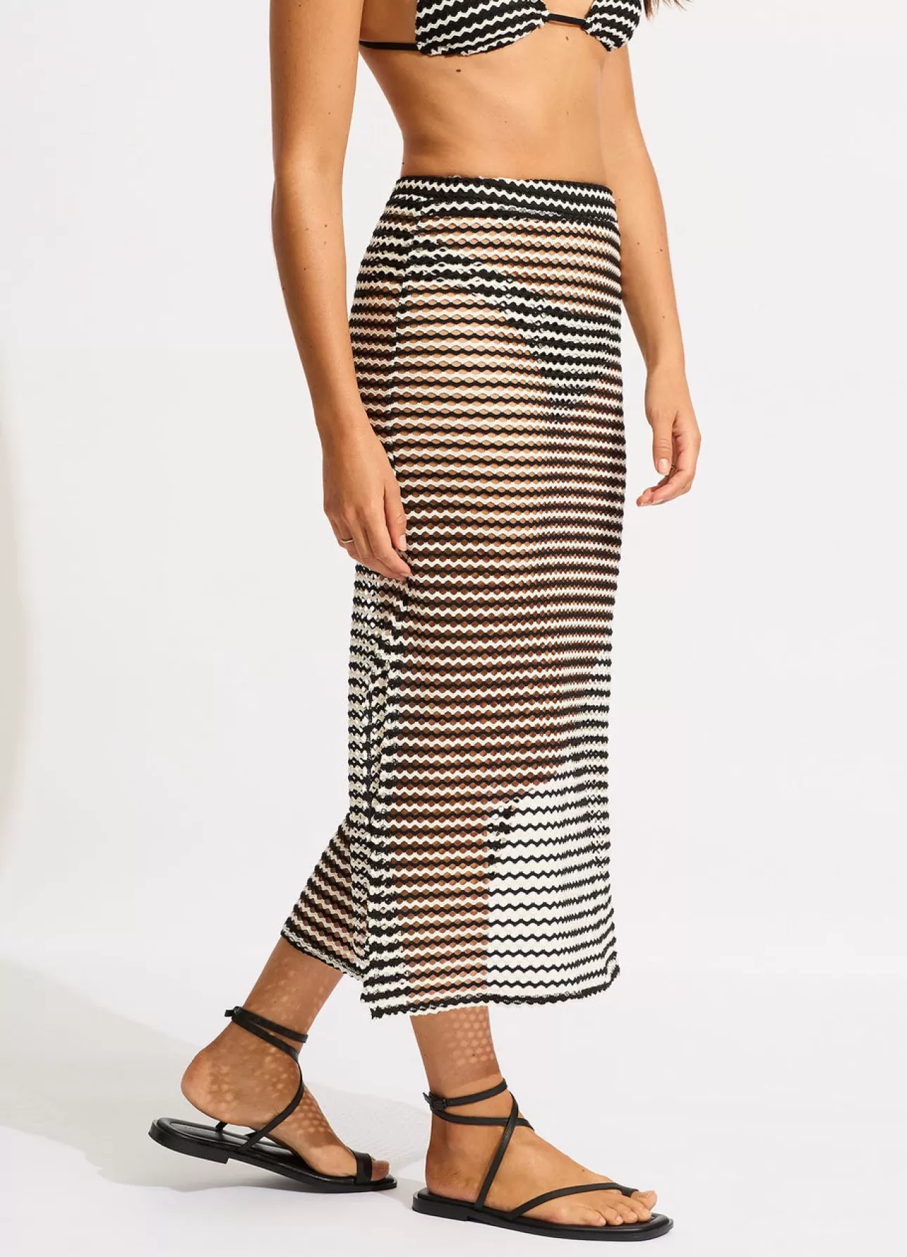 Seafolly Mesh Effect Midi Skirt -