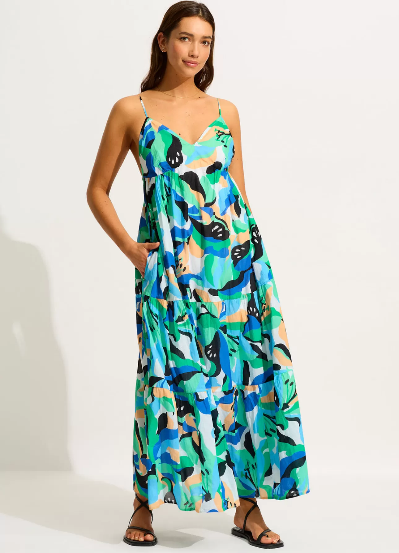 Seafolly Rio Tiered Midi Dress -