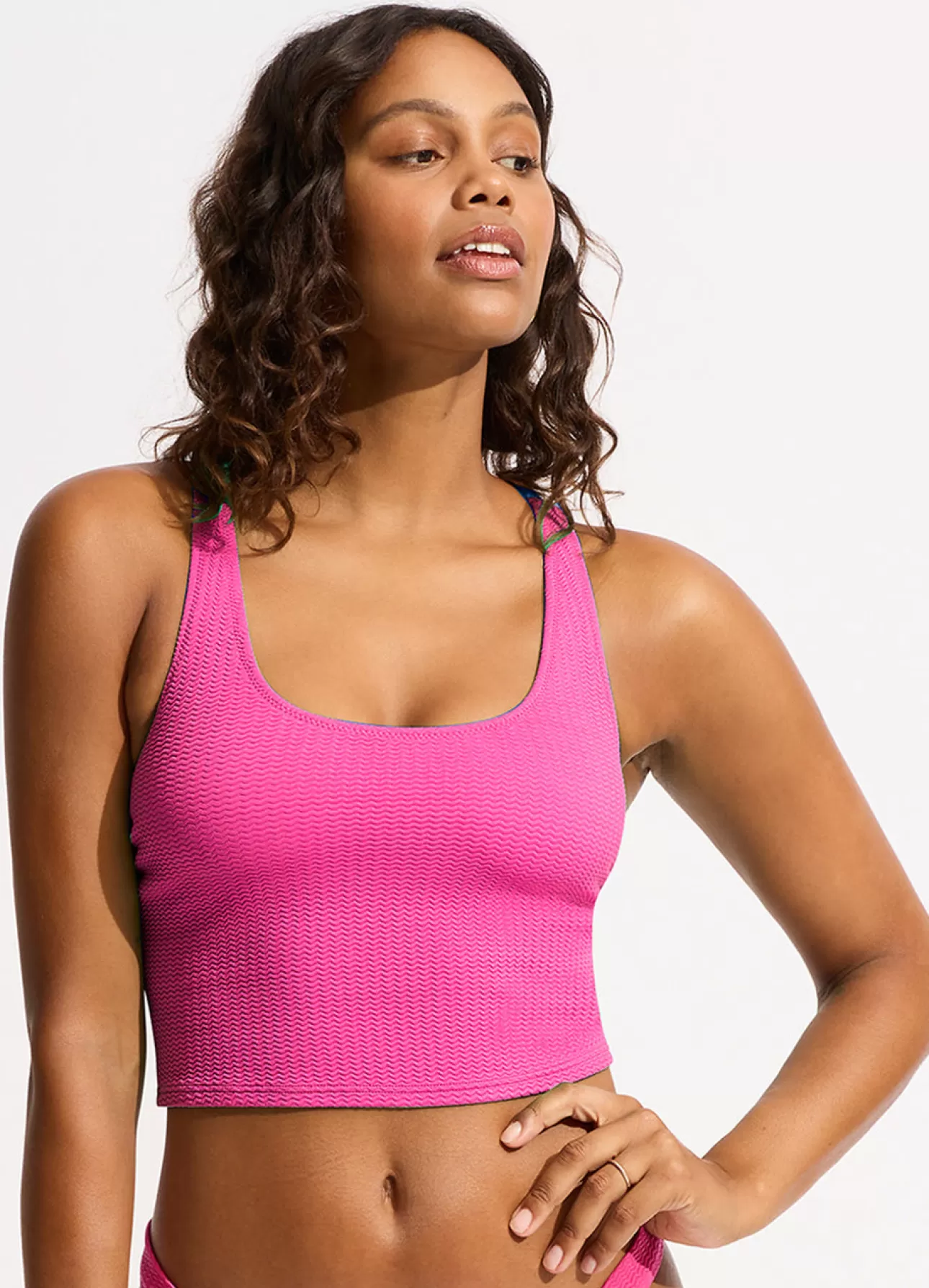 Seafolly Sea Dive Action Back Tank Bikini Top -