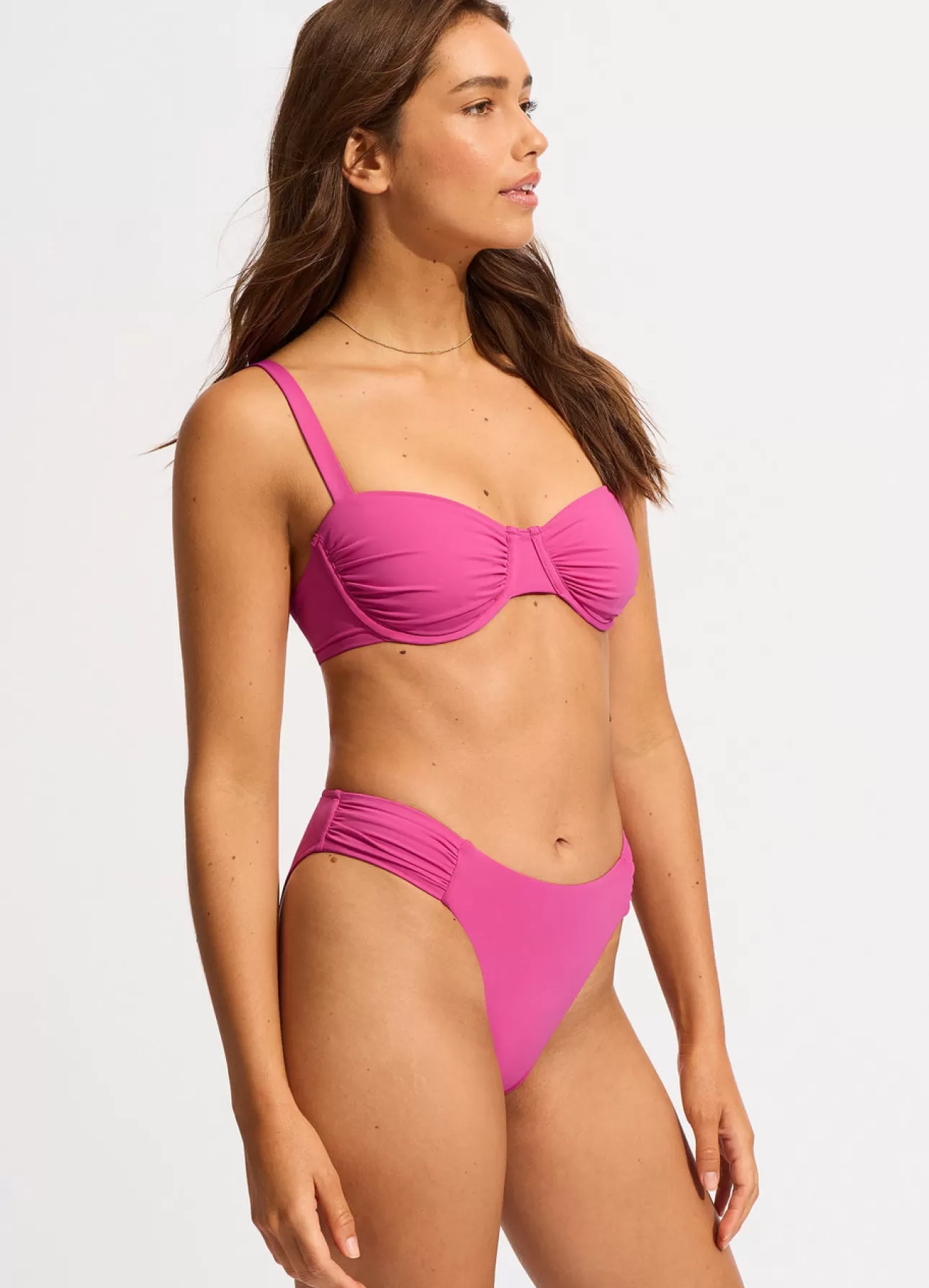 Seafolly Collective High Leg Ruched Side Bikini Bottom -