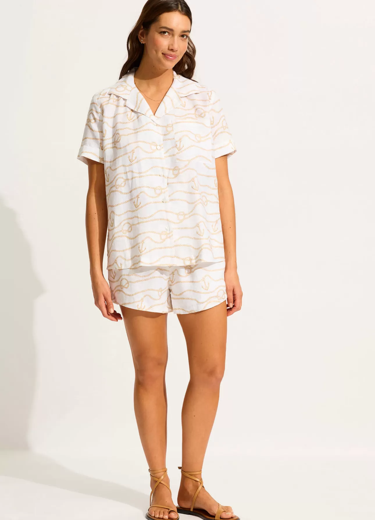 Seafolly Set Sail Short Sleeve Shirt -