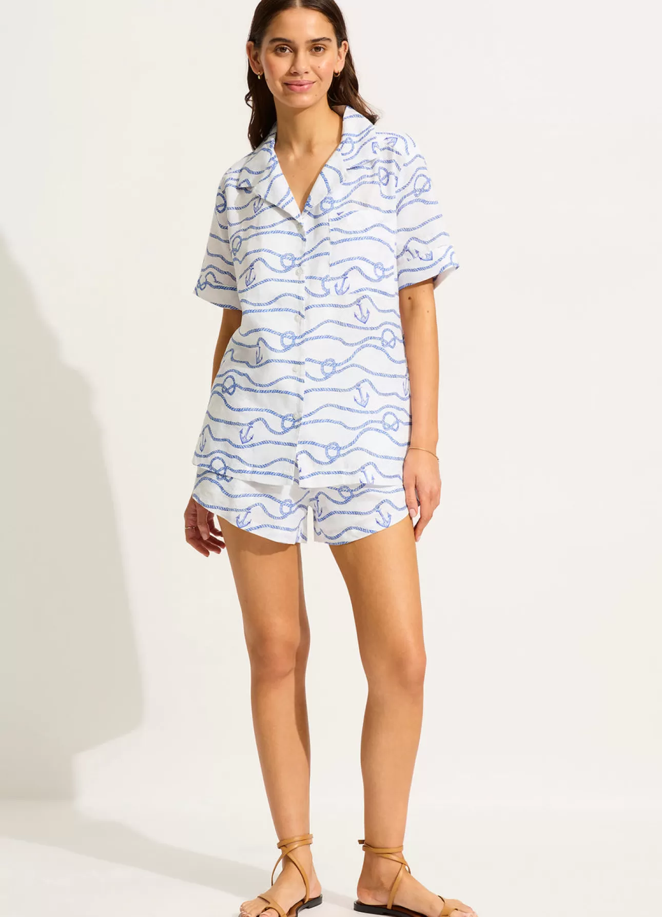 Seafolly Set Sail Short Sleeve Shirt -