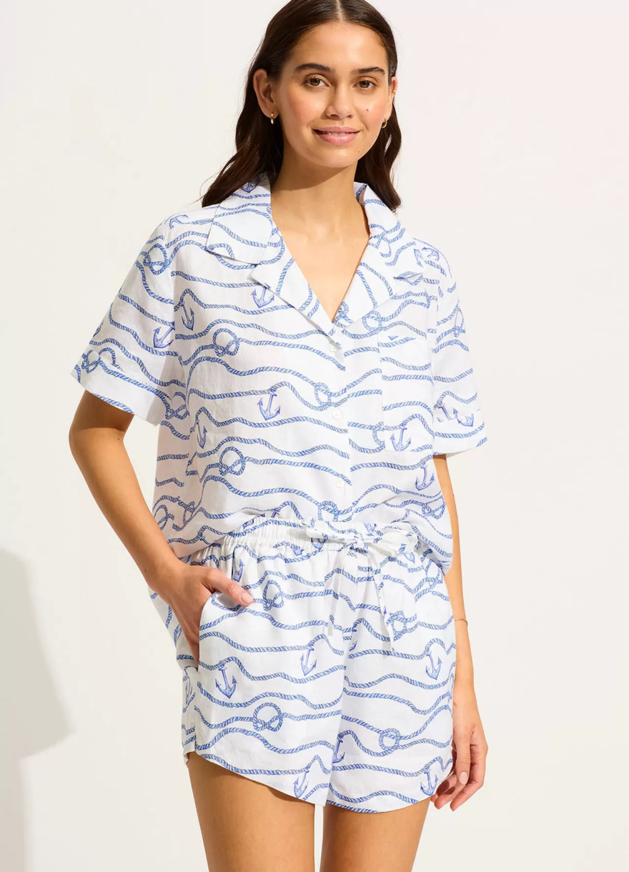 Seafolly Set Sail Short Sleeve Shirt -