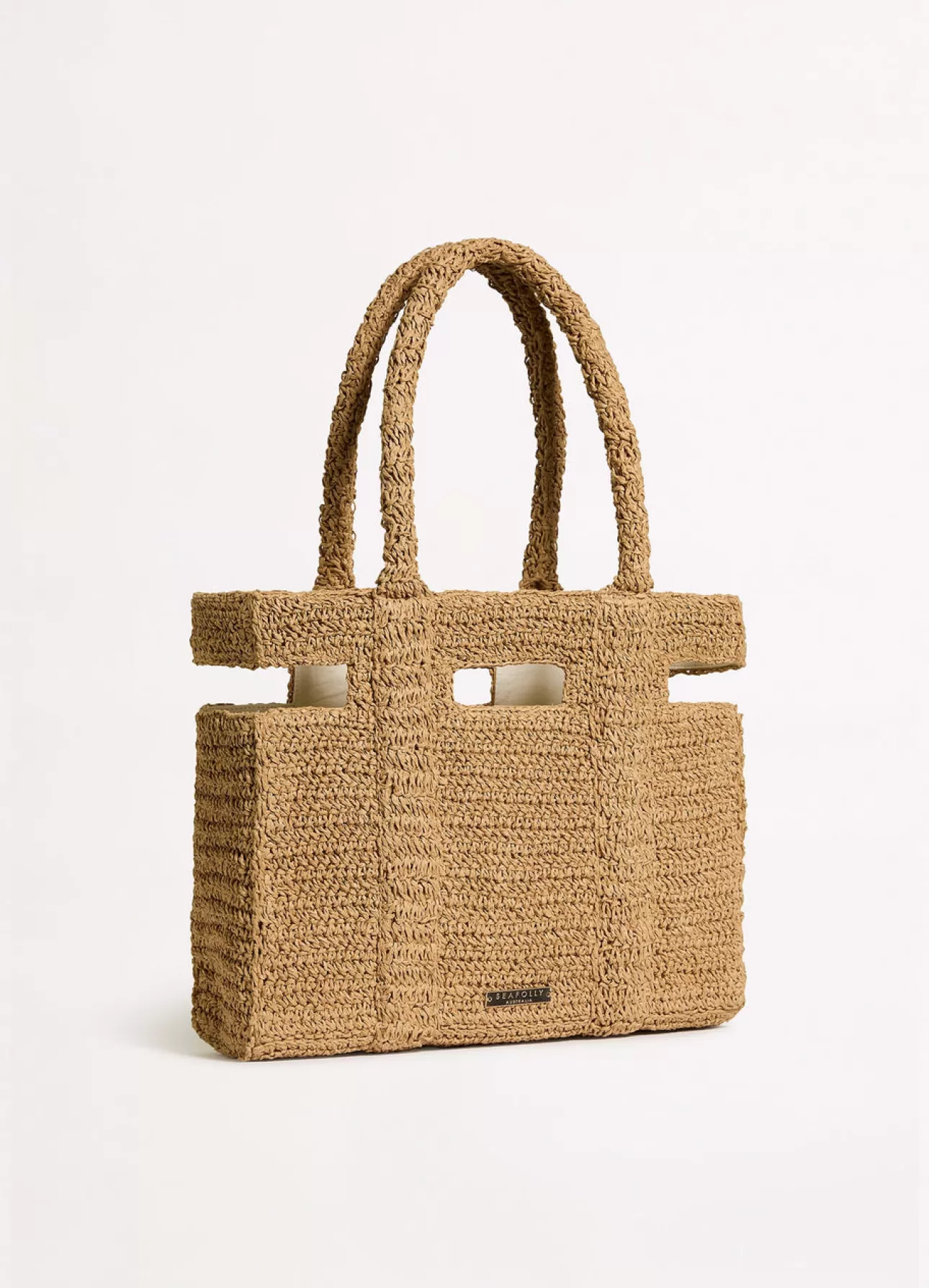 Seafolly Wish You Were Here Wategos Raffia Tote Bag -