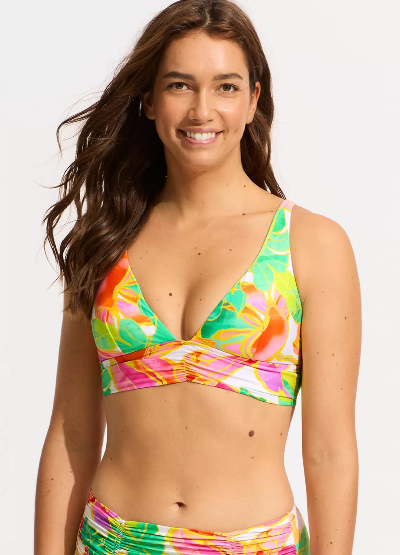 Seafolly Wonderland Longline Triangle Bikini Top -